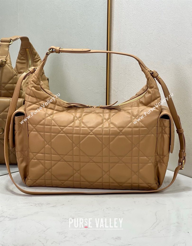 Dior D-Dream Large Bag in Macrocannage Lambskin Light Gold-Tone 2025 (XXG-250929100)
