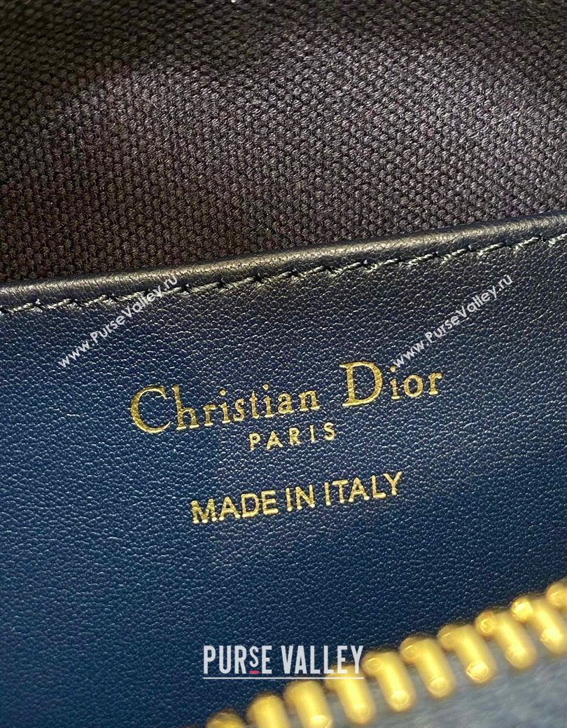 Dior Miss Caro Diorling Mini Bag with Chain in Blue and Beige Oblique Jacquard 2025 (XXG-250929101)