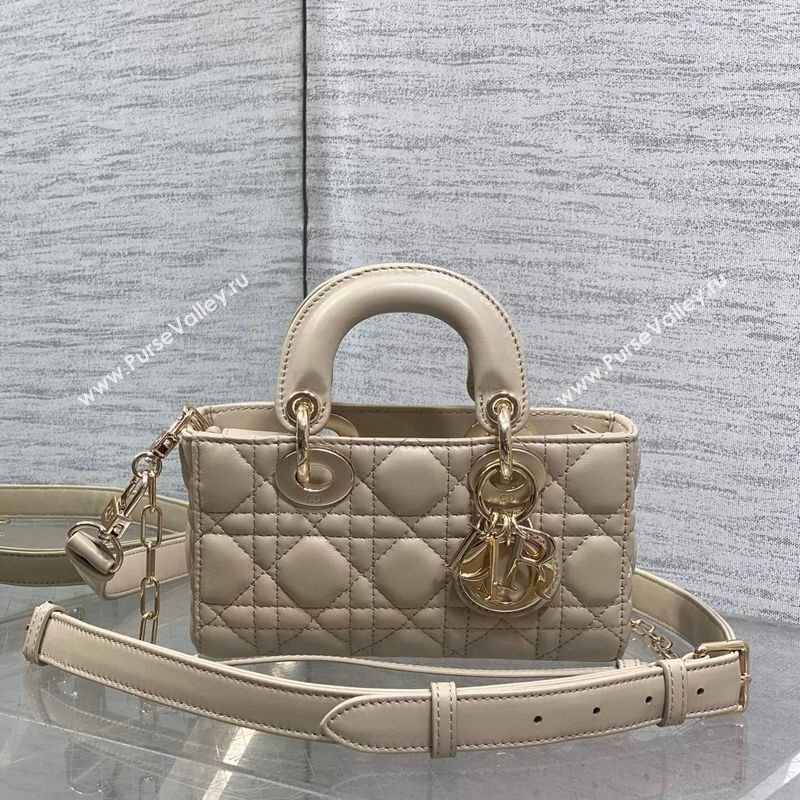 Dior Mini Lady D-Joy Bag in Cannage Lambskin Light Beige 2025 M0636 (XXG-250929066)