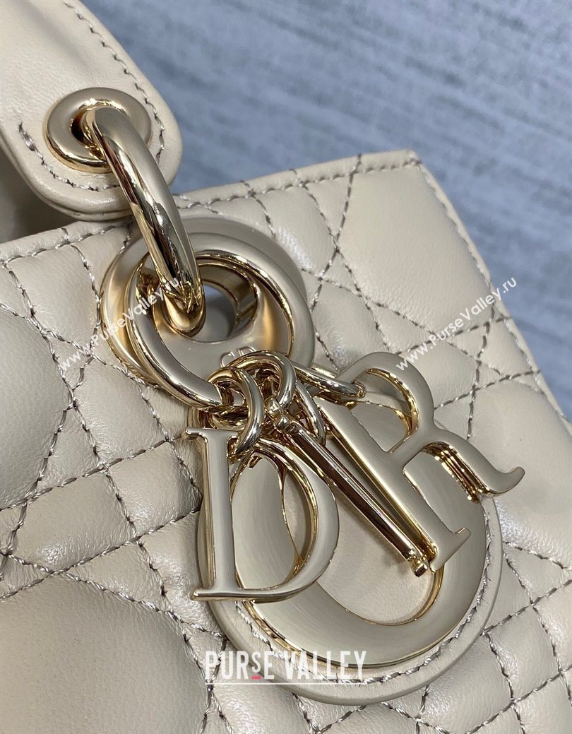 Dior Mini Lady D-Joy Bag in Cannage Lambskin Light Beige 2025 M0636 (XXG-250929066)