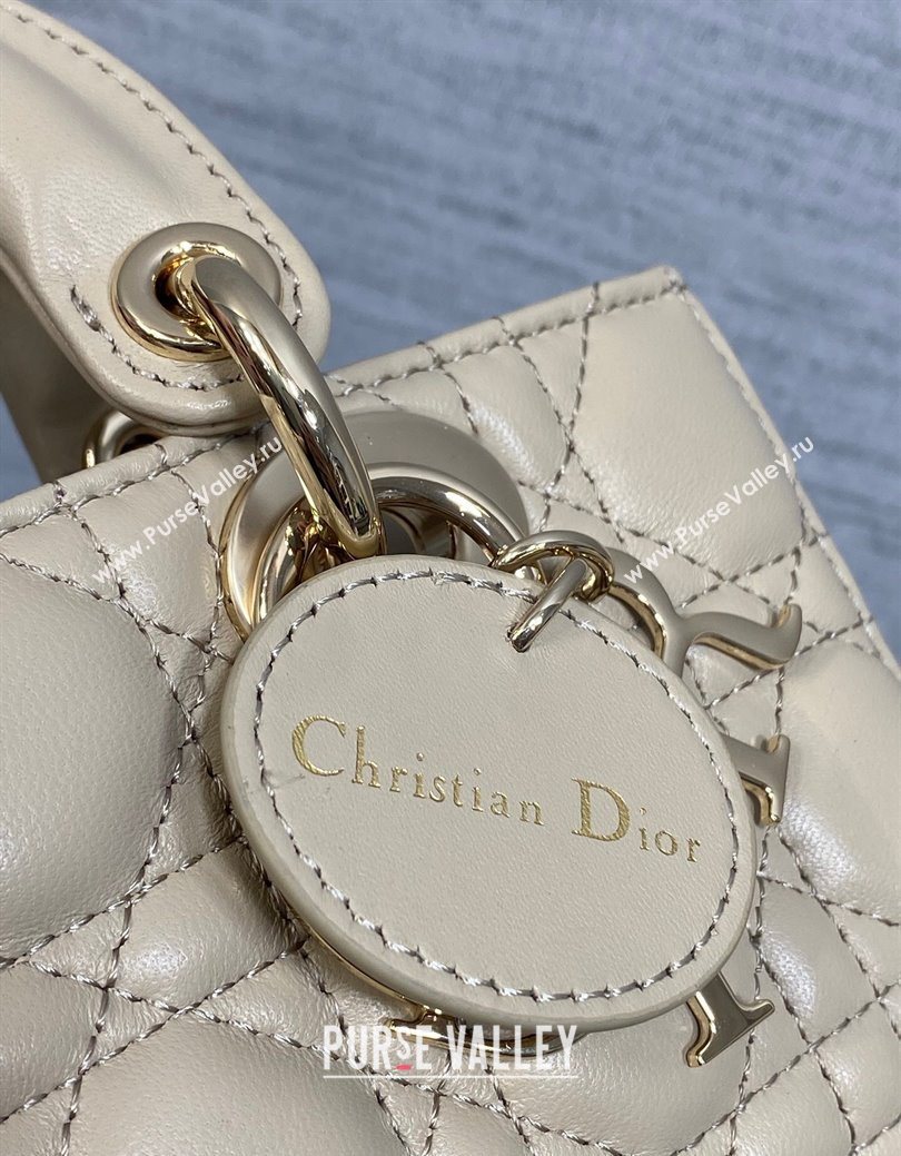 Dior Mini Lady D-Joy Bag in Cannage Lambskin Light Beige 2025 M0636 (XXG-250929066)