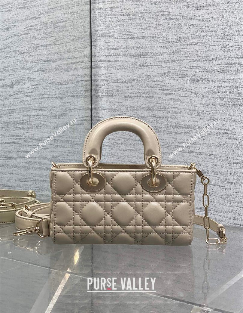 Dior Mini Lady D-Joy Bag in Cannage Lambskin Light Beige 2025 M0636 (XXG-250929066)