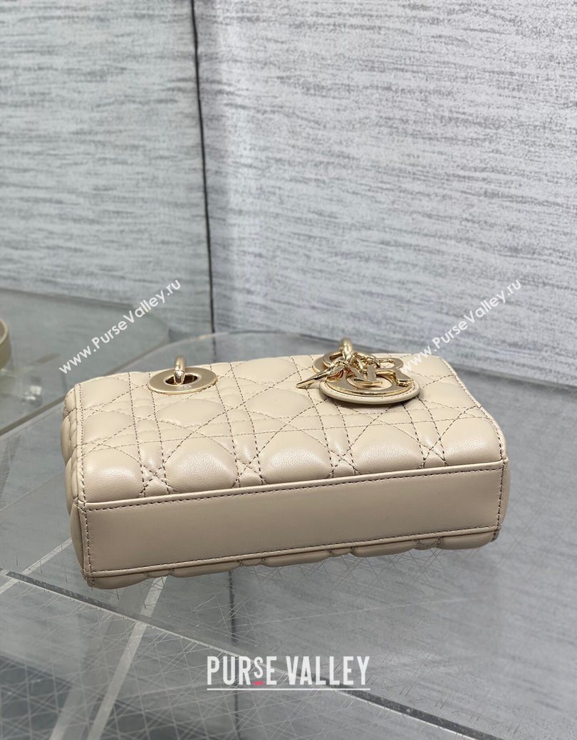 Dior Mini Lady D-Joy Bag in Cannage Lambskin Light Beige 2025 M0636 (XXG-250929066)