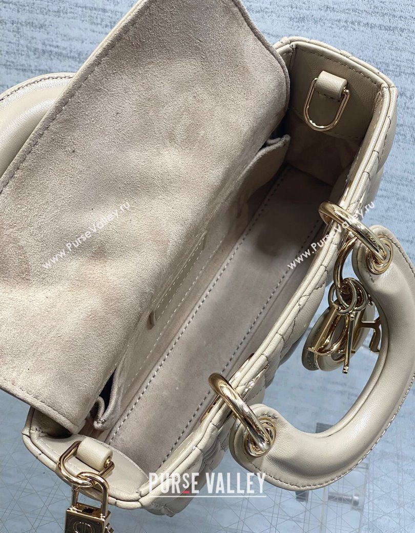 Dior Mini Lady D-Joy Bag in Cannage Lambskin Light Beige 2025 M0636 (XXG-250929066)