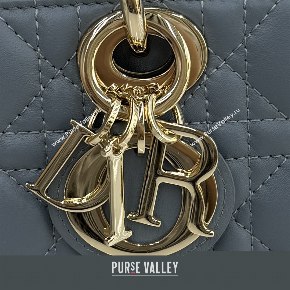 Dior Mini Lady D-Joy Bag in Cannage Lambskin Dusty Blue 2025 M0636 (XXG-250929071)