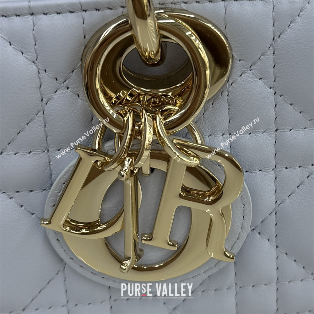 Dior Mini Lady D-Joy Bag in Cannage Lambskin Ice Blue 2025 M0636 (XXG-250929072)