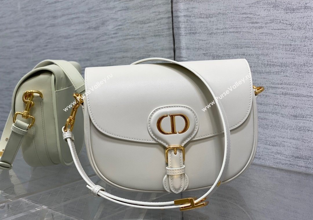 Dior Medium Bobby Bag in Box Calfskin Leather White 2025 0929 (XXG-250929113)