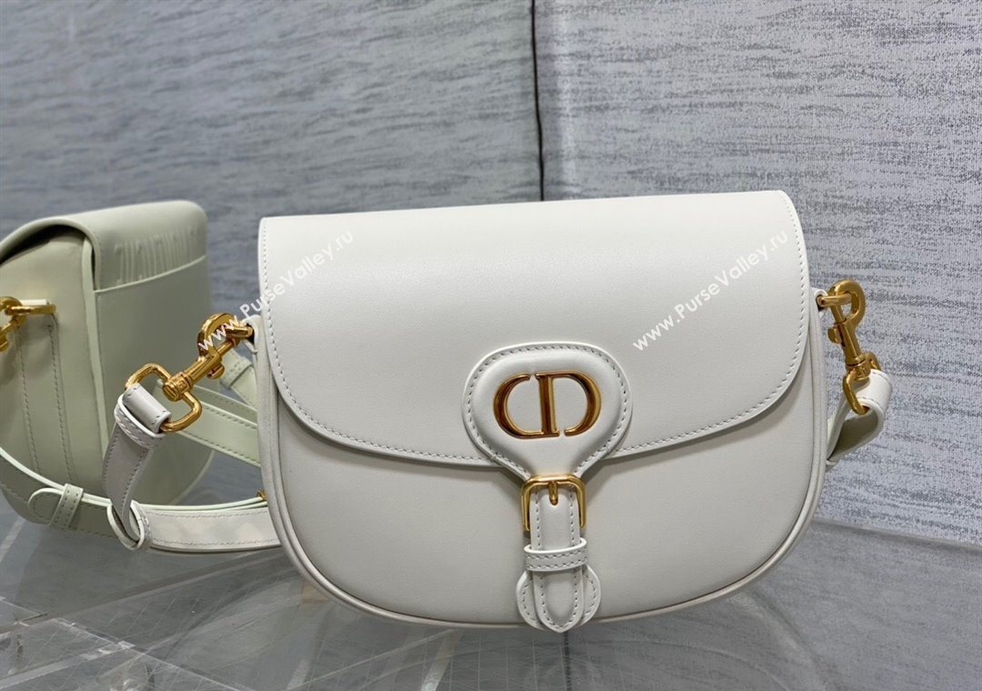 Dior Medium Bobby Bag in Box Calfskin Leather White 2025 0929 (XXG-250929113)