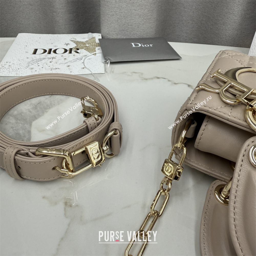 Dior Mini Lady D-Joy Bag in Cannage Lambskin Powder Beige 2025 M0636 (XXG-250929074)