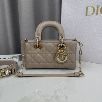 Dior Mini Lady D-Joy Bag in Cannage Lambskin Powder Beige 2025 M0636 (XXG-250929074)