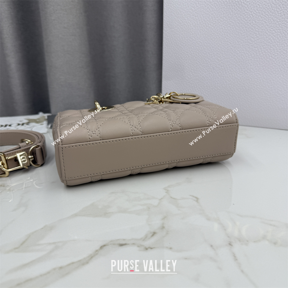 Dior Mini Lady D-Joy Bag in Cannage Lambskin Powder Beige 2025 M0636 (XXG-250929074)