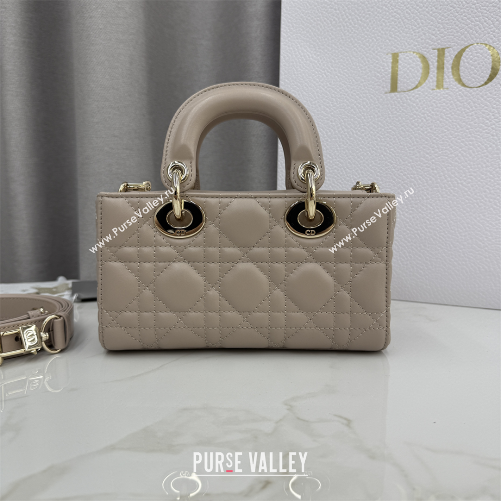 Dior Mini Lady D-Joy Bag in Cannage Lambskin Powder Beige 2025 M0636 (XXG-250929074)