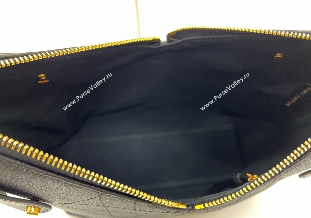 Dior Small Voyage Bag in Flat Macrocannage Grained Calfskin Leather Black 2025 2845 (XXG-250929119)