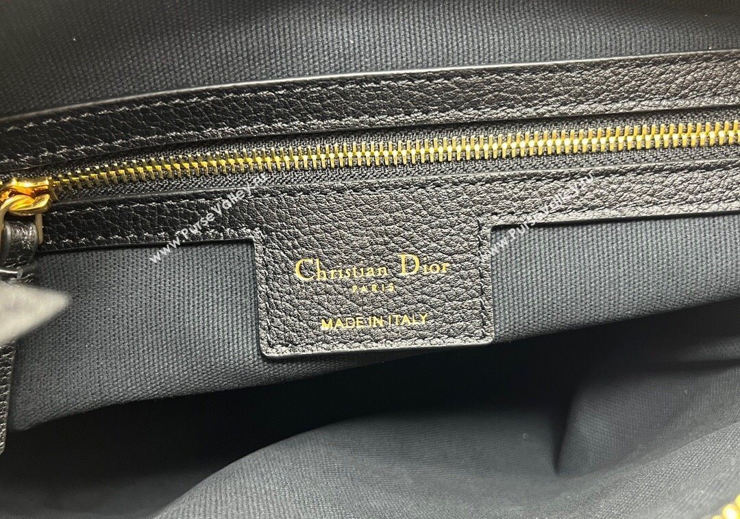 Dior Small Voyage Bag in Flat Macrocannage Grained Calfskin Leather Black 2025 2845 (XXG-250929119)