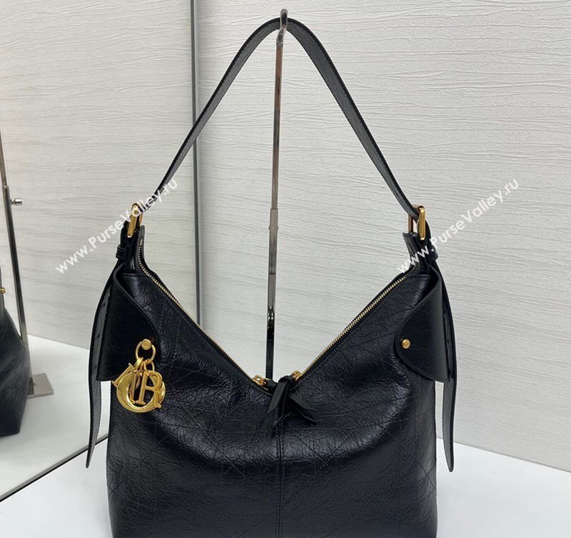 Dior Medium Voyage Bag in Flat Macrocannage Crinkled Calfskin Leather 2025 2846 (XXG-250929122)