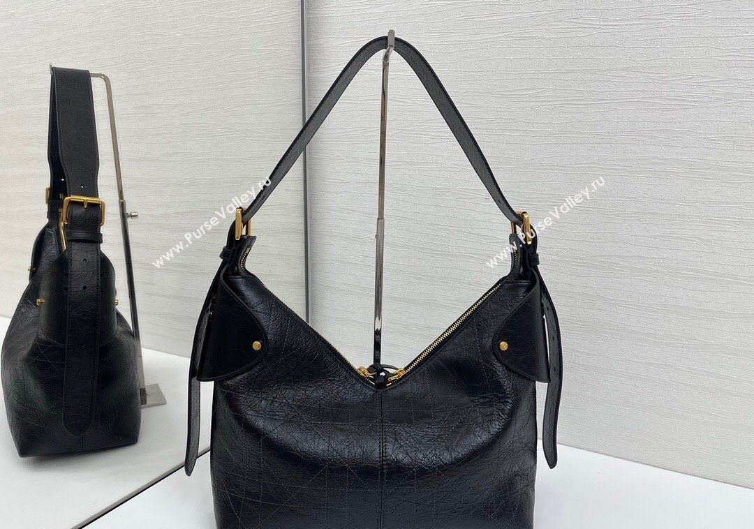 Dior Medium Voyage Bag in Flat Macrocannage Crinkled Calfskin Leather 2025 2846 (XXG-250929122)