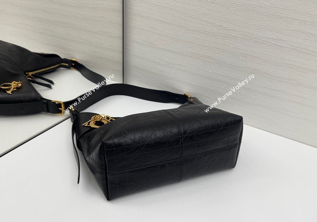 Dior Medium Voyage Bag in Flat Macrocannage Crinkled Calfskin Leather 2025 2846 (XXG-250929122)