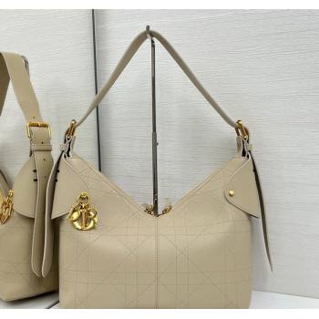 Dior Medium Voyage Bag in Flat Macrocannage Grained Calfskin Leather Beige Yellow 2025 2846 (XXG-250929124)