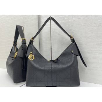 Dior Large Voyage Bag in Flat Macrocannage Grained Calfskin Leather Black 2025 2847 (XXG-250929130)