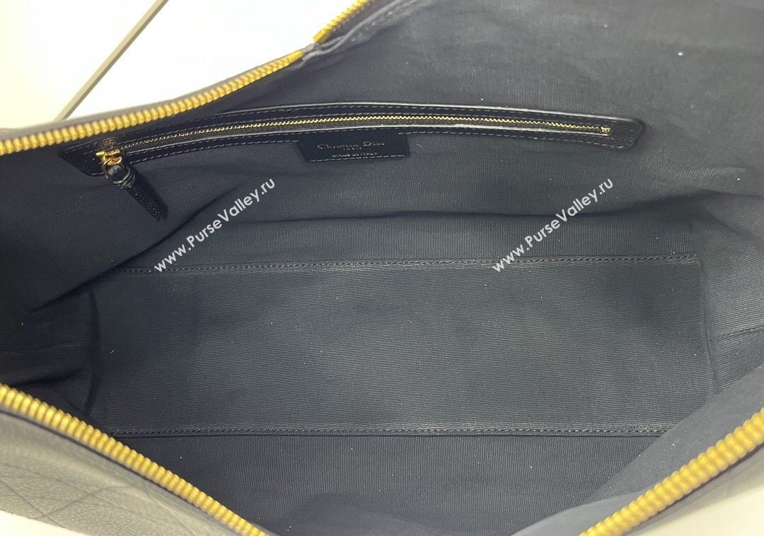 Dior Large Voyage Bag in Flat Macrocannage Grained Calfskin Leather Black 2025 2847 (XXG-250929130)