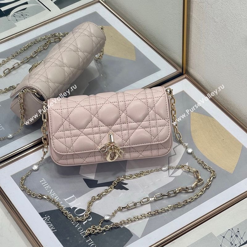 Dior My Dior - Dior Talk Phone Pouch in Cannage Lambskin Leather Powder Pink 2025 (XXG-250929138)