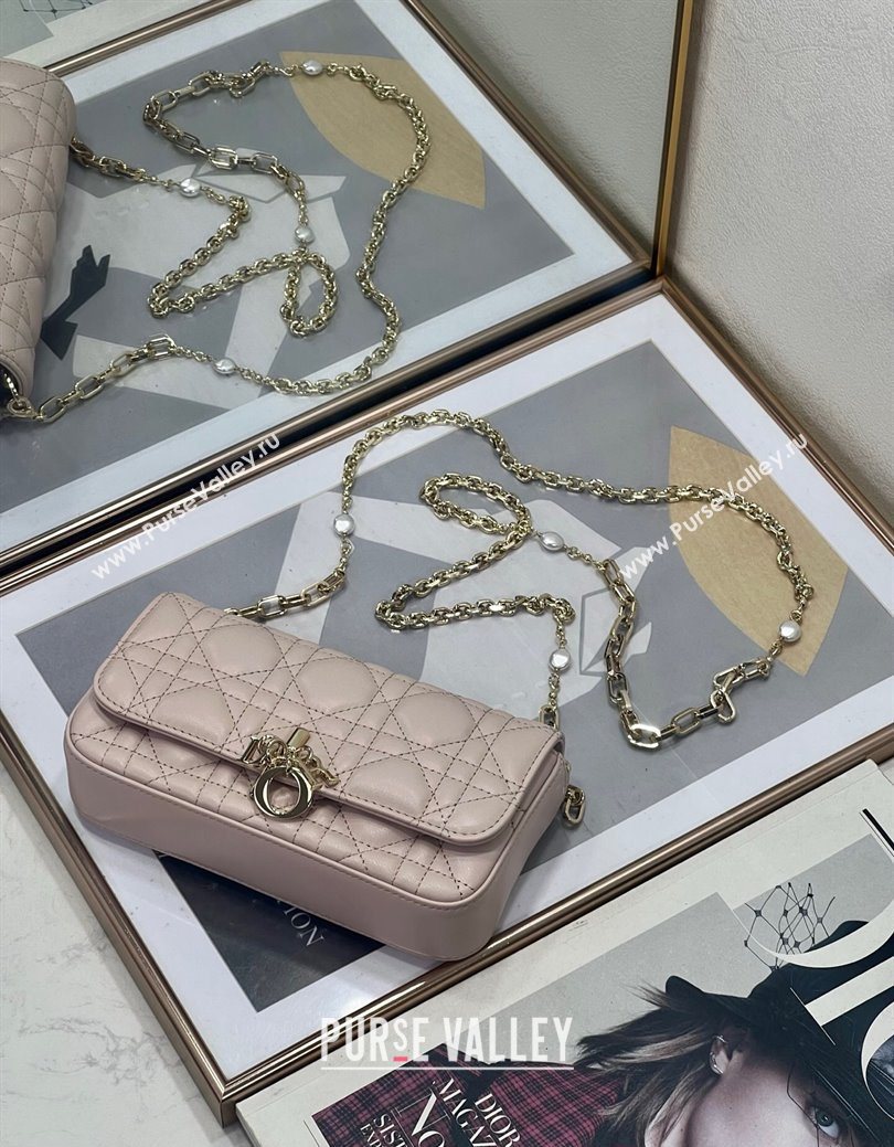 Dior My Dior - Dior Talk Phone Pouch in Cannage Lambskin Leather Powder Pink 2025 (XXG-250929138)