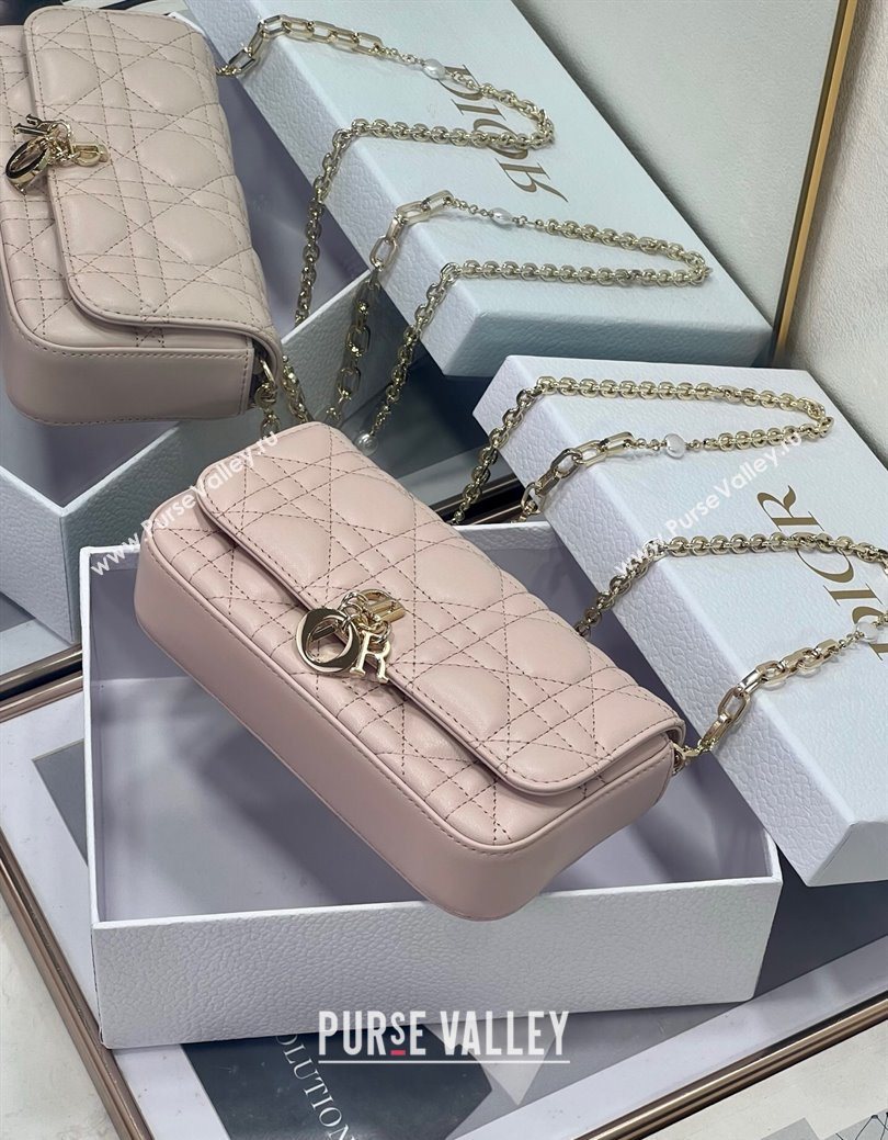 Dior My Dior - Dior Talk Phone Pouch in Cannage Lambskin Leather Powder Pink 2025 (XXG-250929138)