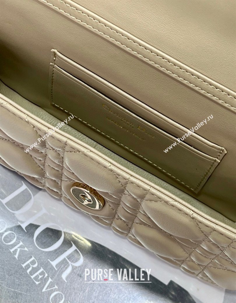 Dior My Dior - Dior Talk Phone Pouch in Cannage Lambskin Leather Cream Apricot 2025 (XXG-250929139)