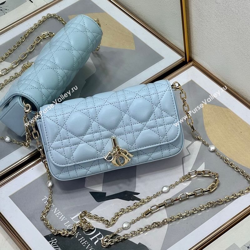 Dior My Dior - Dior Talk Phone Pouch in Cannage Lambskin Leather Space Blue 2025 (XXG-250929140)