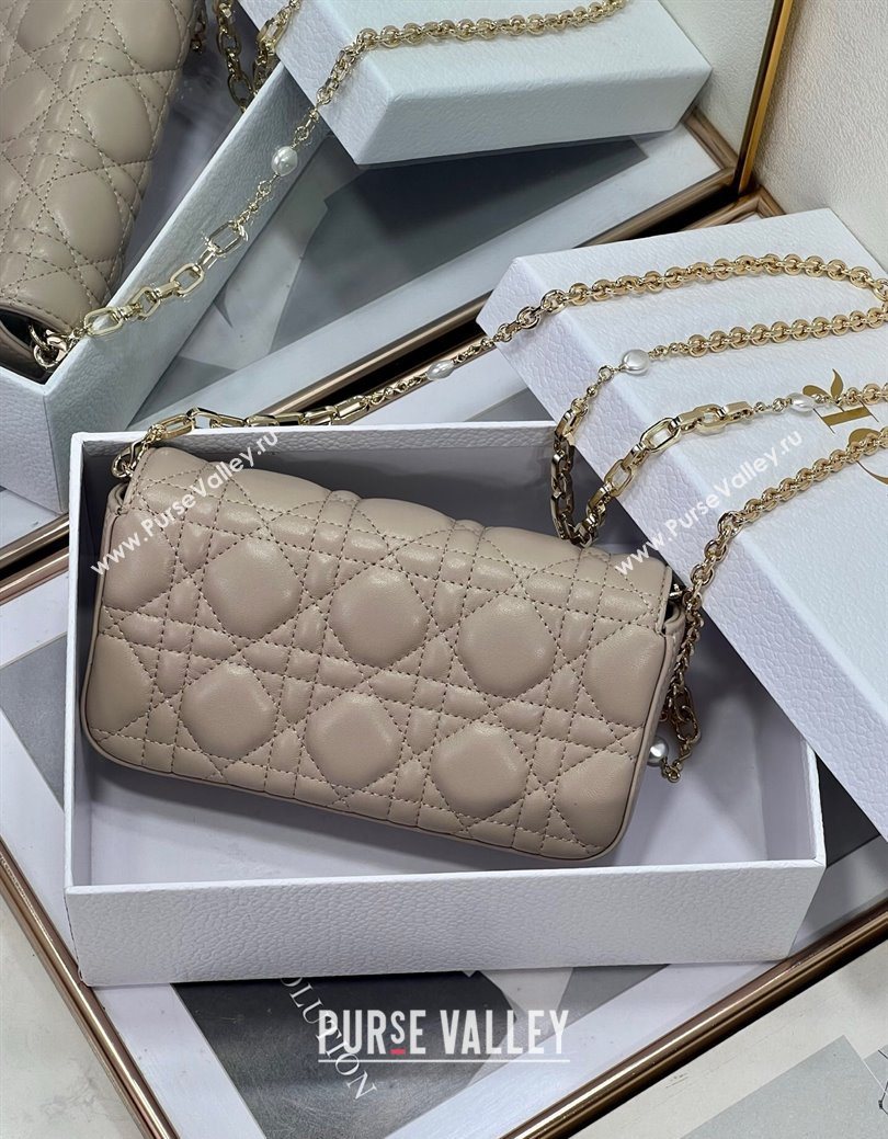 Dior My Dior - Dior Talk Phone Pouch in Cannage Lambskin Leather Powder Beige 2025 (XXG-250929143)