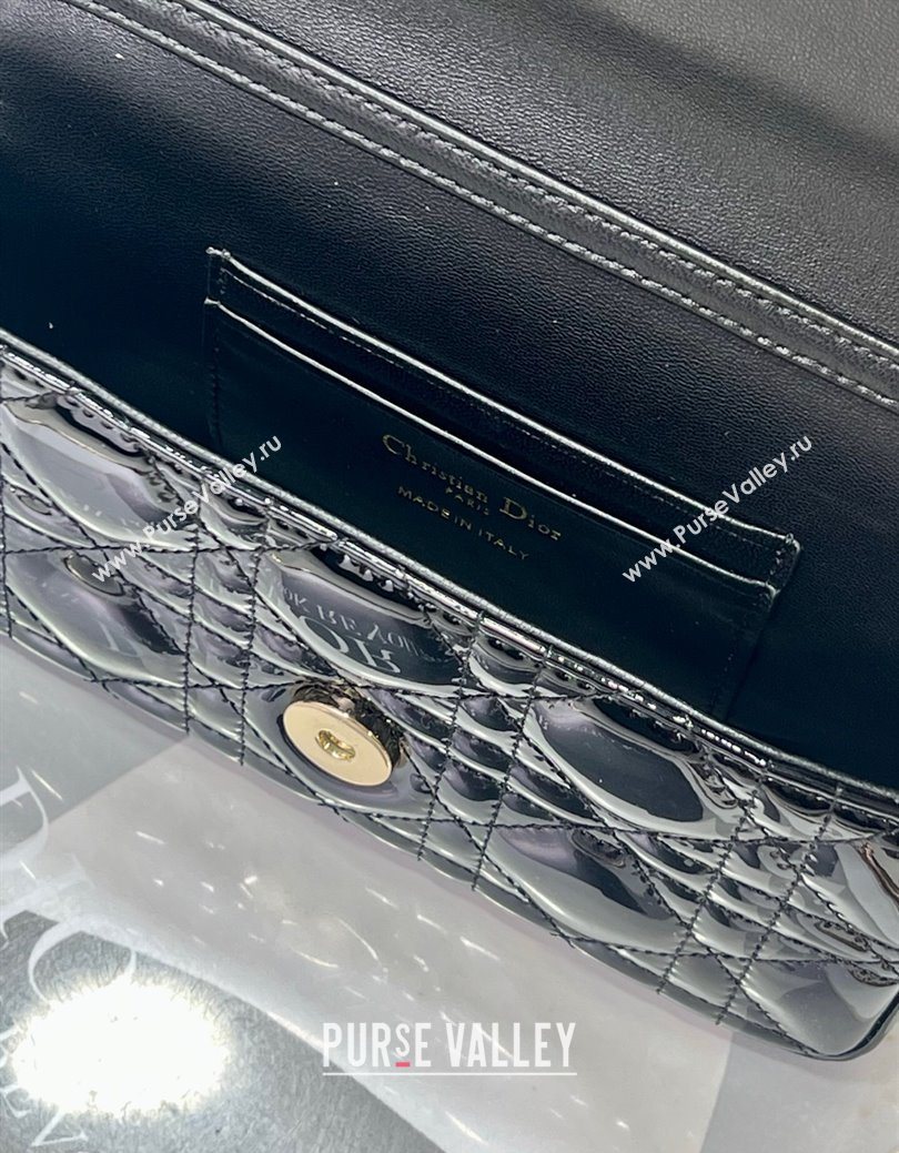 Dior My Dior - Dior Talk Phone Pouch in Patent Cannage Calfskin Black 2025 (XXG-250929145)