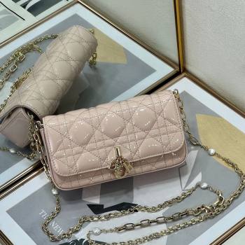 Dior My Dior - Dior Talk Phone Pouch in Patent Cannage Calfskin Powder Pink 2025 (XXG-250929147)