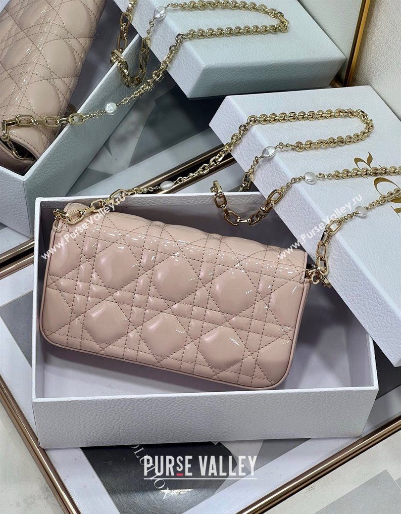 Dior My Dior - Dior Talk Phone Pouch in Patent Cannage Calfskin Powder Pink 2025 (XXG-250929147)