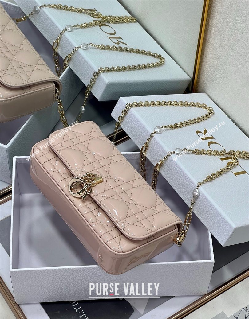 Dior My Dior - Dior Talk Phone Pouch in Patent Cannage Calfskin Powder Pink 2025 (XXG-250929147)