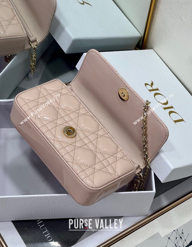 Dior My Dior - Dior Talk Phone Pouch in Patent Cannage Calfskin Powder Pink 2025 (XXG-250929147)