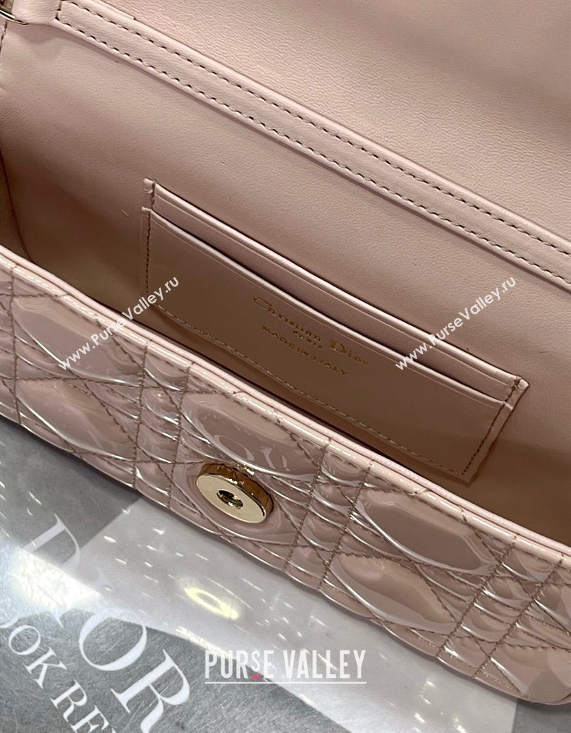 Dior My Dior - Dior Talk Phone Pouch in Patent Cannage Calfskin Powder Pink 2025 (XXG-250929147)