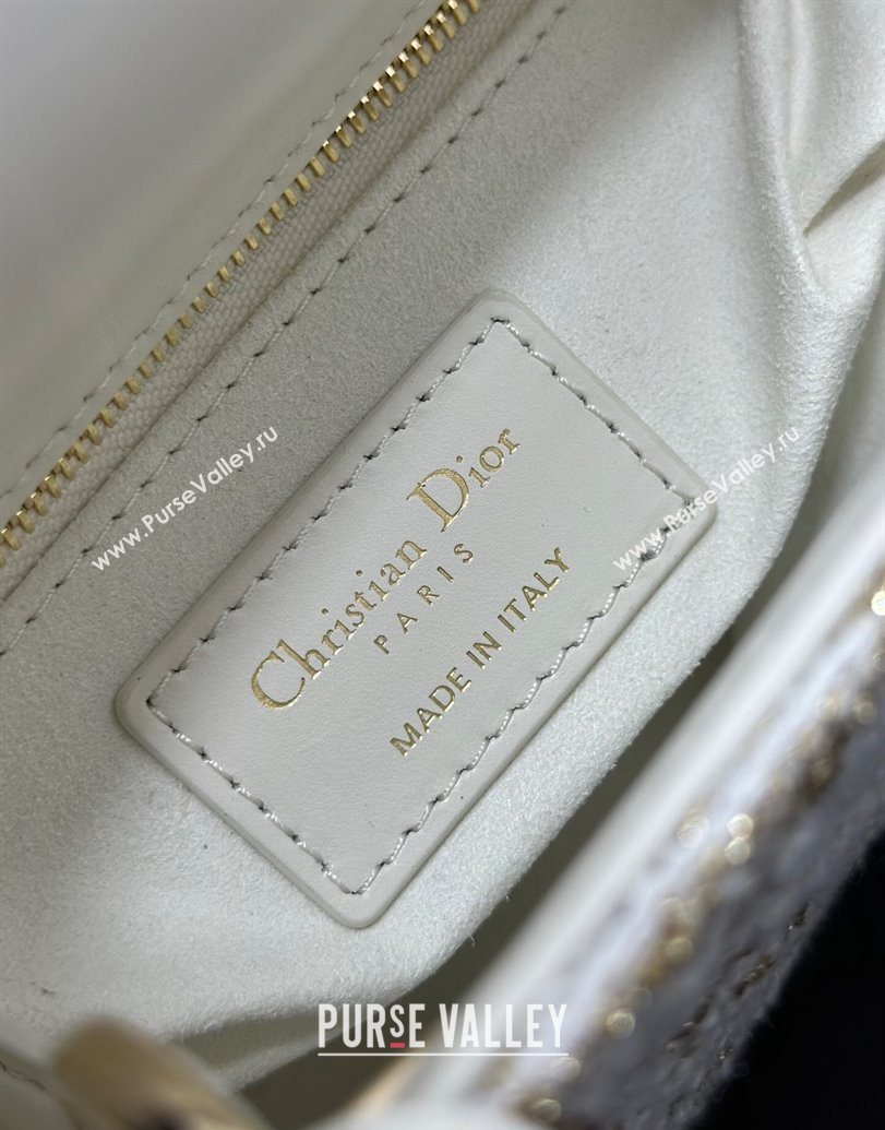 Dior Mini Lady Bag in Tweed White 2025 0929 (XXG-250929164)