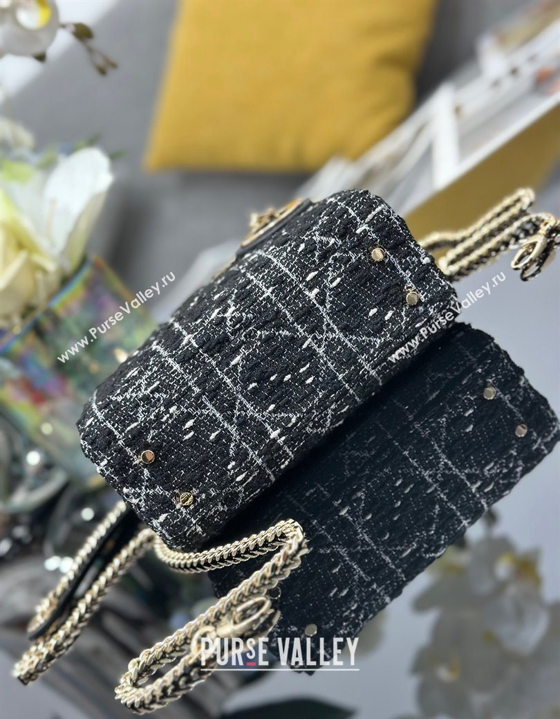 Dior Mini Lady Bag in Tweed Black 2025 0929 (XXG-250929165)