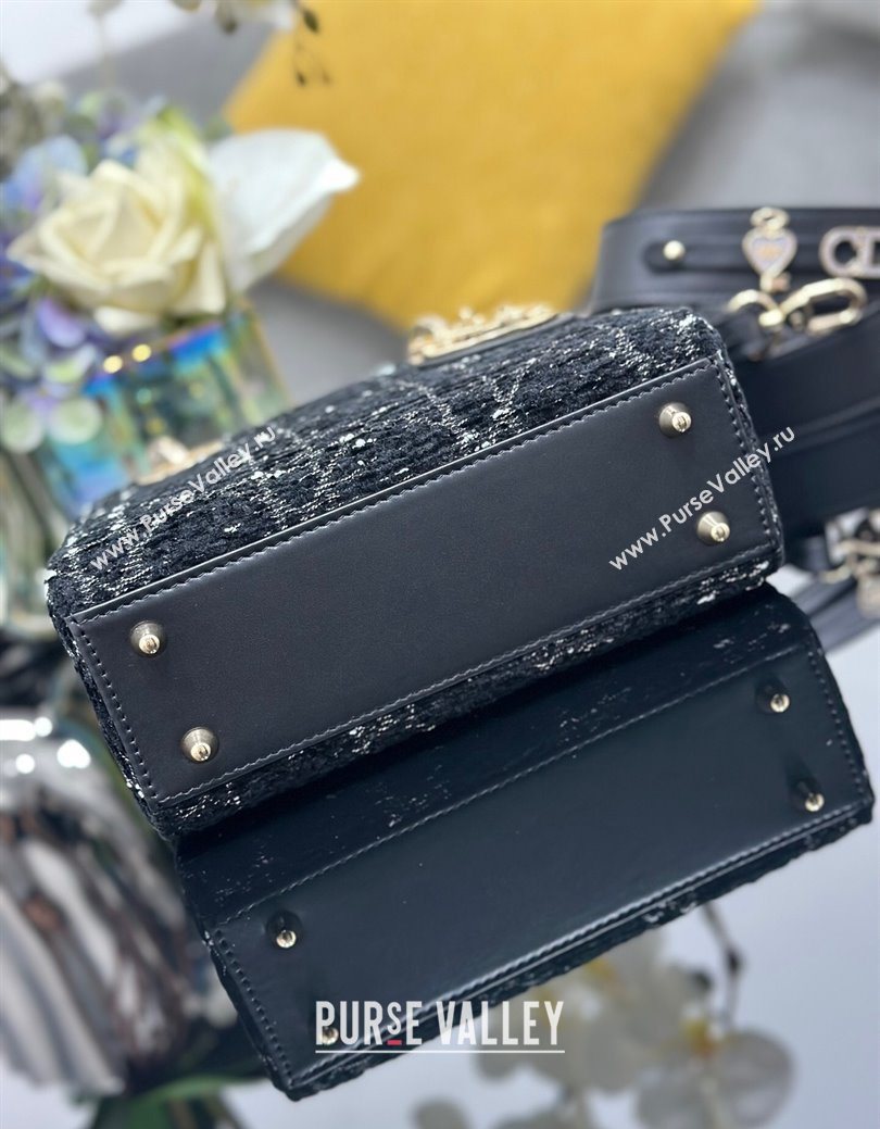 Dior Small Lady My ABCDior Bag in Tweed Black 2025 0929 (XXG-250929166)