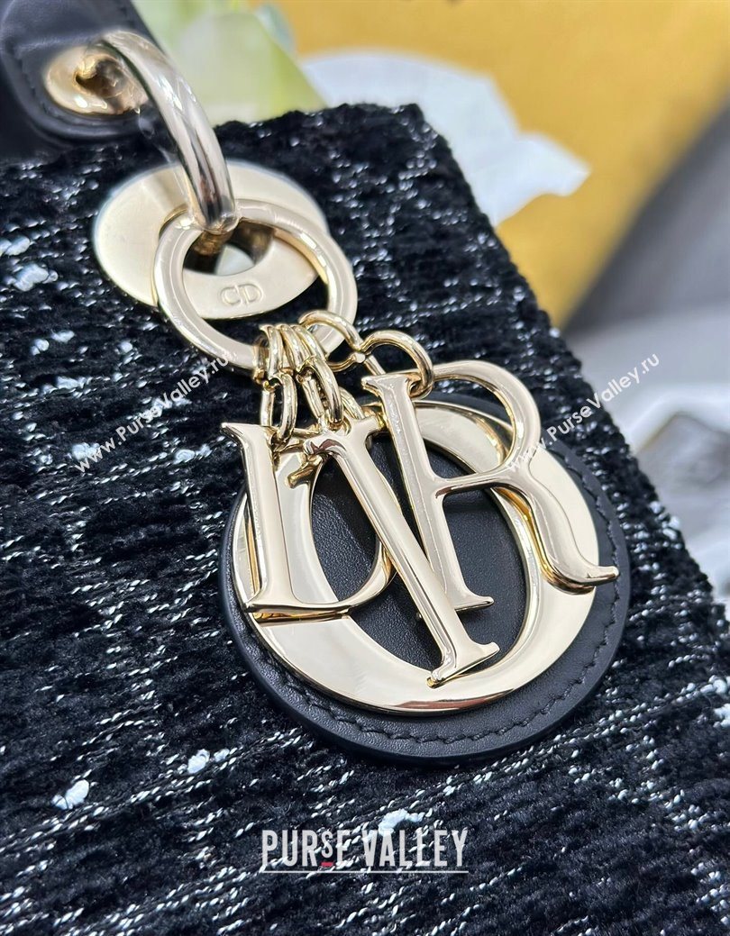 Dior Small Lady My ABCDior Bag in Tweed Black 2025 0929 (XXG-250929166)