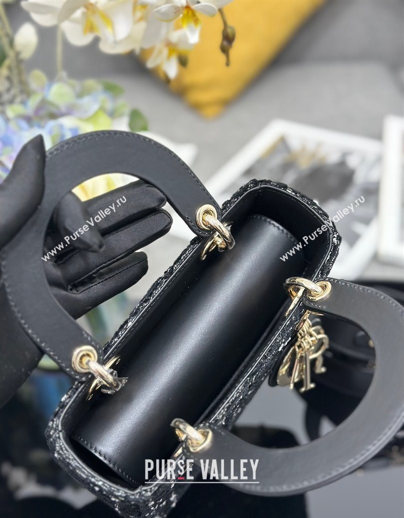 Dior Small Lady My ABCDior Bag in Tweed Black 2025 0929 (XXG-250929166)