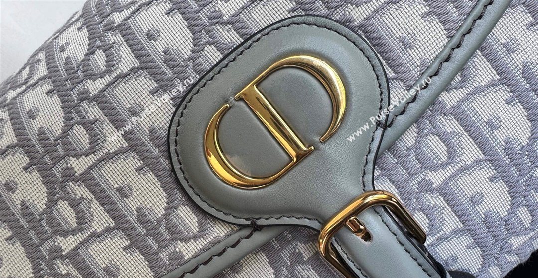 Dior Medium Bobby Bag in Blue Oblique Jacquard Grey 2025 0929 (XXG-250929110)