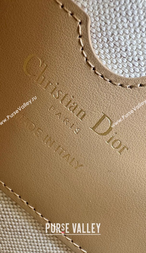 Dior Medium Bobby Bag in Blue Oblique Jacquard Beige 2025 0929 (XXG-250929111)