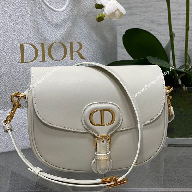 Dior Medium Bobby Bag in Box Calfskin Leather White 2025 0929 (XXG-250929113)