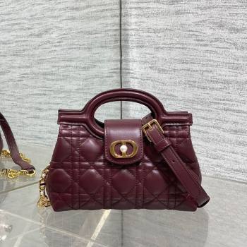 Dior Jolie Top Handle Mini Bag Burgundy 2025 S3123 (XXG-250929063)