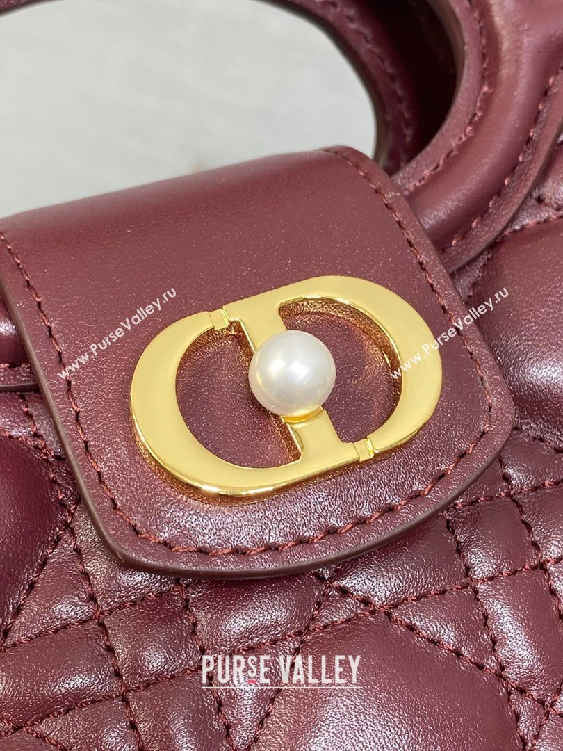 Dior Jolie Top Handle Mini Bag Burgundy 2025 S3123 (XXG-250929063)