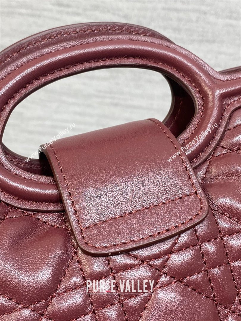 Dior Jolie Top Handle Mini Bag Burgundy 2025 S3123 (XXG-250929063)