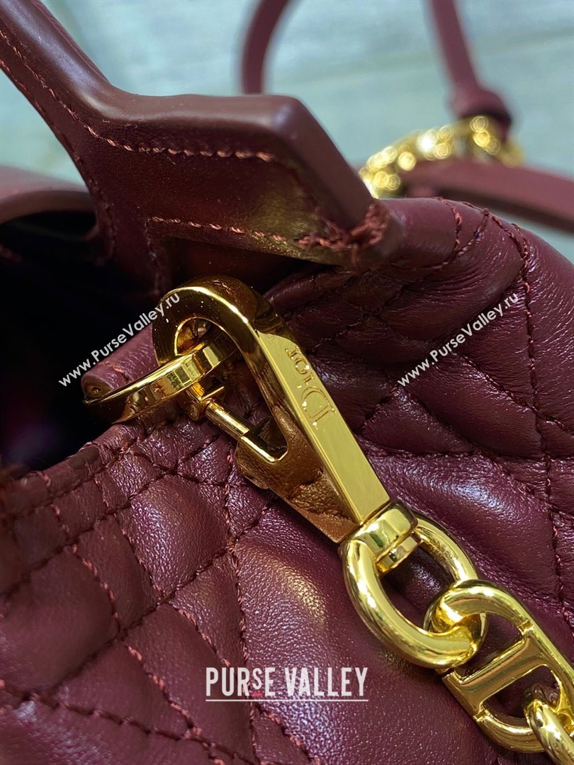 Dior Jolie Top Handle Mini Bag Burgundy 2025 S3123 (XXG-250929063)