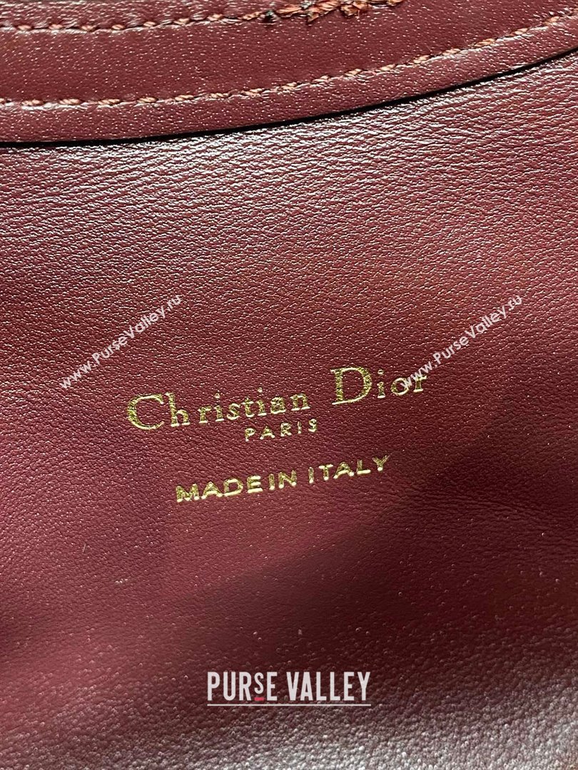 Dior Jolie Top Handle Mini Bag Burgundy 2025 S3123 (XXG-250929063)