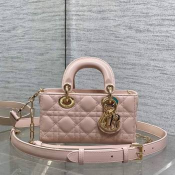 Dior Mini Lady D-Joy Bag in Cannage Lambskin Powder Pink 2025 M0636 (XXG-250929069)